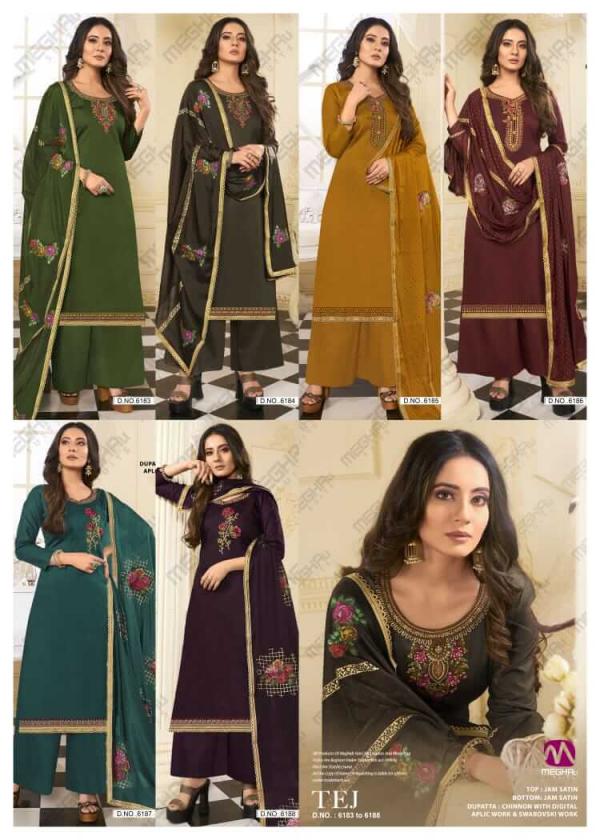 Meghali Tej Designer Satin Salwar Collection